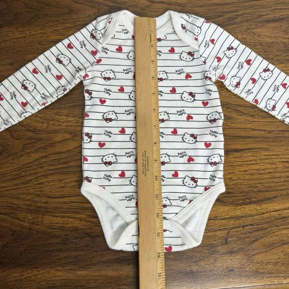 Hello Kitty Sanrio‎ 2024 One Piece Size 9M Months Long Sleeve Bodysuit